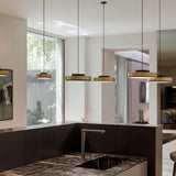 Discus Pendant Light Small Matt Black Lacquered By Contardi - Lifestyle View1