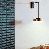 Discus Wall Light Large Matt Black Silk Lacquered By Contradi - Lifestyle View2
