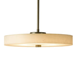 Disq LED Pendant Small, shown in Dark Smoke, by Hubbardton Forge