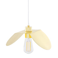 Dodoma Pendant Light - Polished Brass / White Cable
