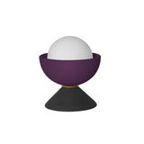 Don Ceramic Table Lamp by Geo Contemporary with a purple ceramic dome on a Graphite base (custom colour)