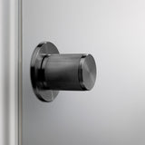 Door Knob Set Linear Gun Metal By Buster And Punch Side View
