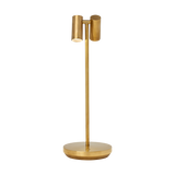 Doppia Accent Rechargeable Table Lamp Natrual Brass Visual Comfort Modern