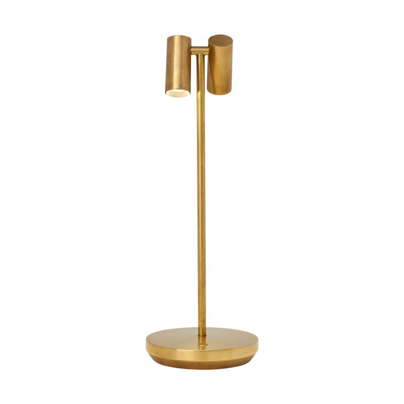 Doppia Accent Rechargeable Table Lamp Natrual Brass Visual Comfort Modern