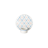 Bjørn Wiinblad Dora Tealight Holder, Blue Harlequin, Ø: 5.1" By Bjorn Wiinblad