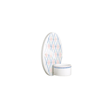 Bjørn Wiinblad Dora Tealight Holder, Blue Harlequin, Ø: 5.1" By Bjorn Wiinblad