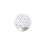 Bjørn Wiinblad Dora Tealight Holder, Blue Harlequin, Ø: 5.1" By Bjorn Wiinblad