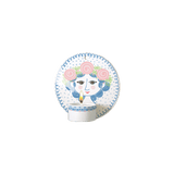 Bjørn Wiinblad Dora Tealight Holder, Blue Face, Ø: 5.1" By Bjorn Wiinblad