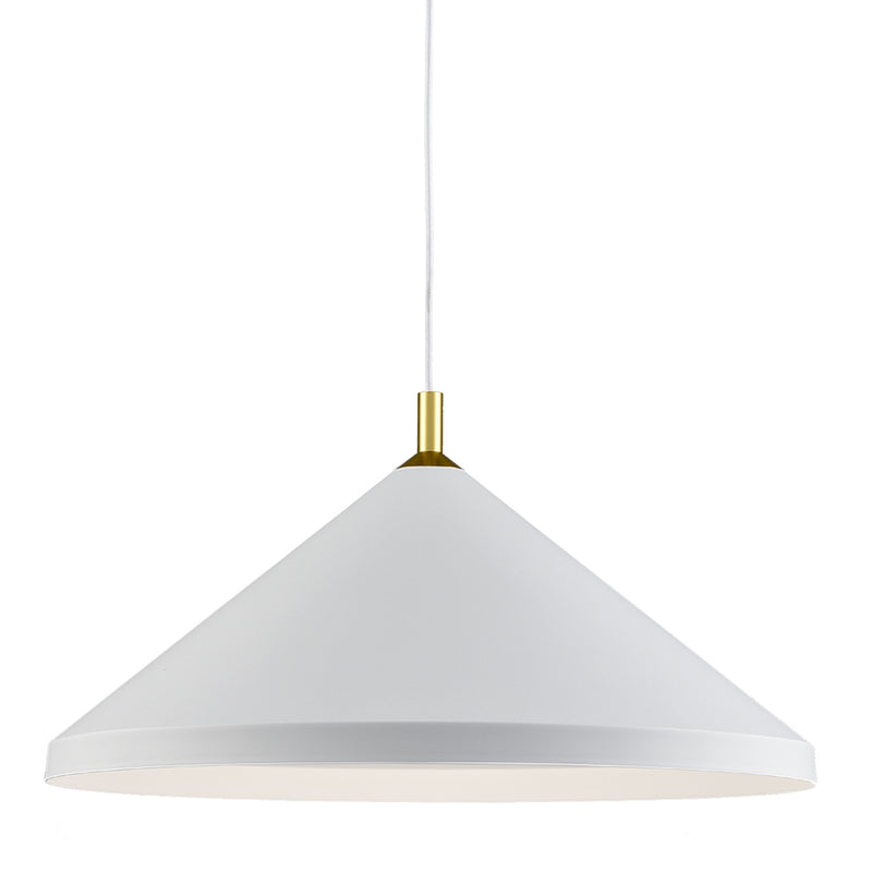 Dorothy Wide Pendant Light By Kuzco Large WH