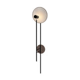 Dot 4246 Wall Sconce White Stone American Walnut by Accord
