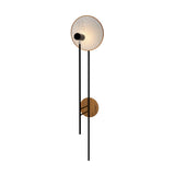 Dot 4246 Wall Sconce White Stone Teak by Accord