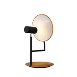 Dot 7057 Table Lamp White Stone Teak by Accord