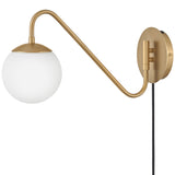 Dottie Wall Sconce Lacquered Brass By Lark Living - Side Vew1