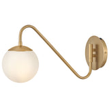 Dottie Wall Sconce Lacquered Brass By Lark Living - Side View2