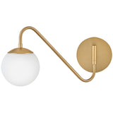 Dottie Wall Sconce Lacquered Brass By Lark Living - Side Vew4