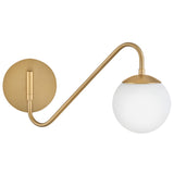 Dottie Wall Sconce Lacquered Brass By Lark Living - Side Vew5