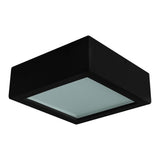 Double Ceramic Flush Mount by Geo Contemporary - Black ceramic