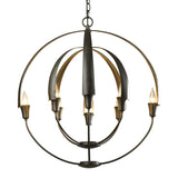 Double Cirque Chandelier, shown in Dark Smoke, by Hubbardton Forge