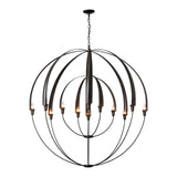 Double Cirque Large Scale Chandelier, shown in Dark Smoke, by Hubbardton Forge