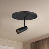 Black Downey 1-in Semi-Flush Mount By Kuzco in Room