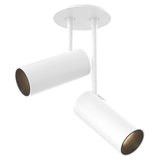 White Downey 2-in 2-Head Semi-Flush Mount By Kuzco