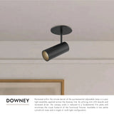 Black Downey 2-in Semi-Flush Mount By Kuzco in Room