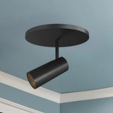 Black Downey 2-in Semi-Flush Mount By Kuzco in Room
