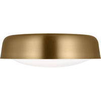 Draper Flushmount — 15 7/8", Milk, Burnished Brass