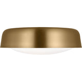 Draper Flushmount — 15 7/8", Milk, Burnished Brass