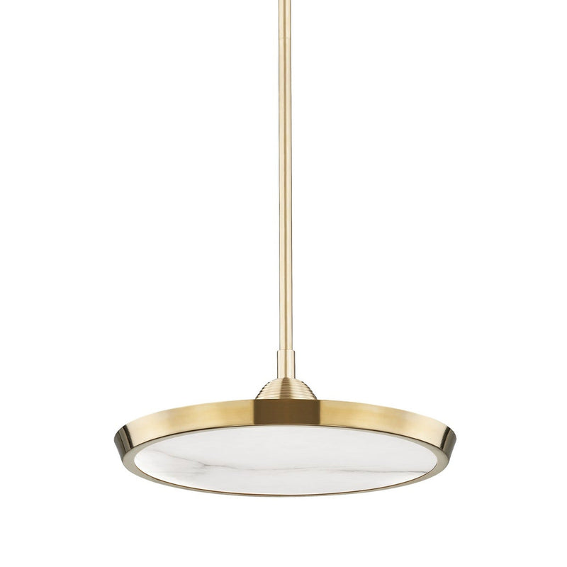 Draper Pendant - 15.5 Inch - Aged Brass by Hudson Valley