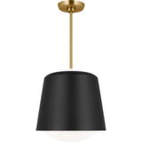 Draper Pendant — 12", Milk, Midnight Black