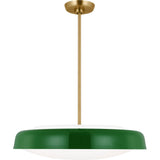 Draper Pendant — 22", Milk, Green
