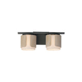 Draughtsman Bath Vanity Light Natural Wood/Charcoal by Maxim Lighting