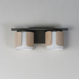 Draughtsman Bath Vanity Light Natural Wood/Charcoal by Maxim Lighting