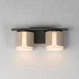 Draughtsman Bath Vanity Light Natural Wood/Charcoal by Maxim Lighting