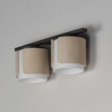 Draughtsman Bath Vanity Light Natural Wood/Charcoal by Maxim Lighting