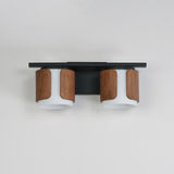Draughtsman Bath Vanity Light Walnut / Black by Maxim Lighting