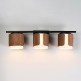 Draughtsman Bath Vanity Light Walnut / Black by Maxim Lighting
