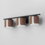 Draughtsman Bath Vanity Light Walnut / Black by Maxim Lighting