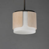 Draughtsman Semi Flush Pendant Natural Wood/Charcoal by Maxim Lighting