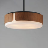 Draughtsman Semi Flush Pendant Walnut / Black by Maxim Lighting