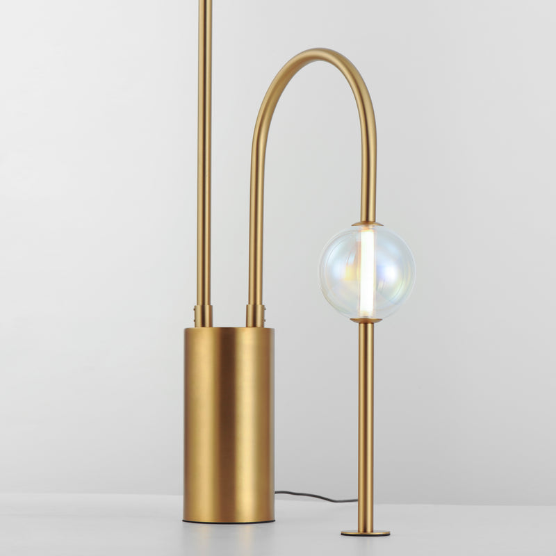 Dreamer Floor Lamp Natural Aged Brass By Studio M Detailed View