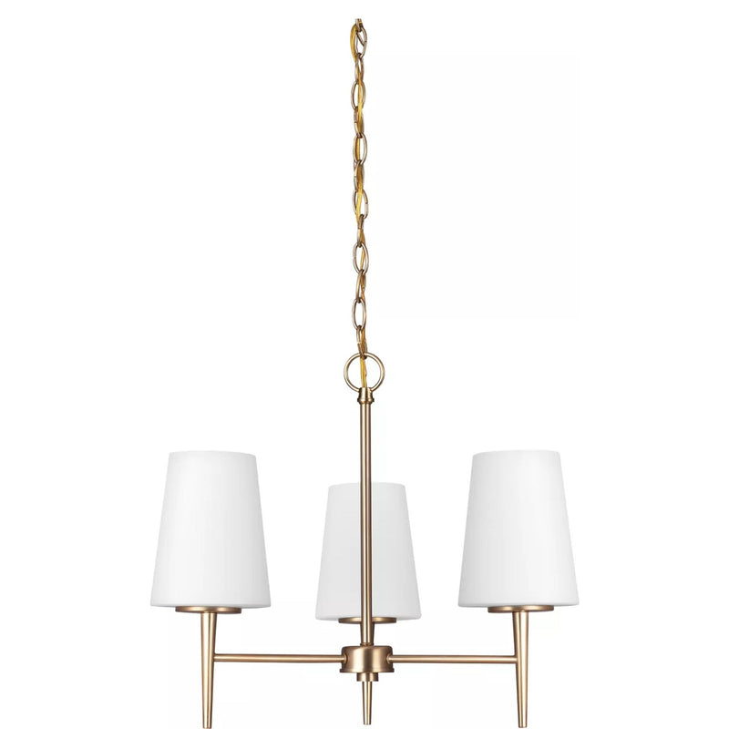 Driscoll Chandelier — 20.5 Inch, Satin Brass