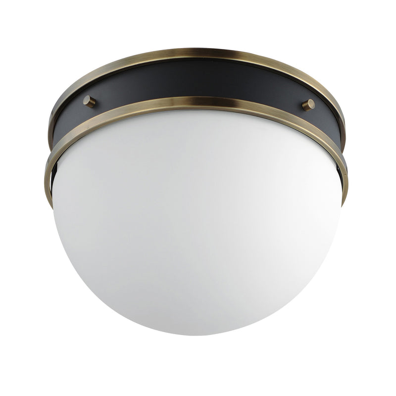 Duke Flush Mount Black/Weathered Brass by Maxim Lighting