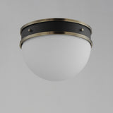 Duke Flush Mount Black/Weathered Brass by Maxim Lighting