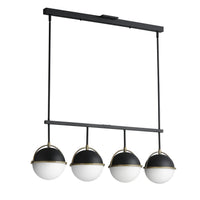 Duke Linear Suspension Black/Weathered Brass by Maxim Lighting