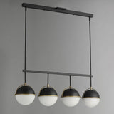 Duke Linear Suspension Black/Weathered Brass by Maxim Lighting