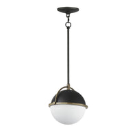 Duke Pendant Black/Weathered Brass by Maxim Lighting