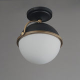 Duke Semi-Flush Mount Black/Weathered Brass by Maxim Lighting