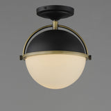 Duke Semi-Flush Mount Black/Weathered Brass by Maxim Lighting